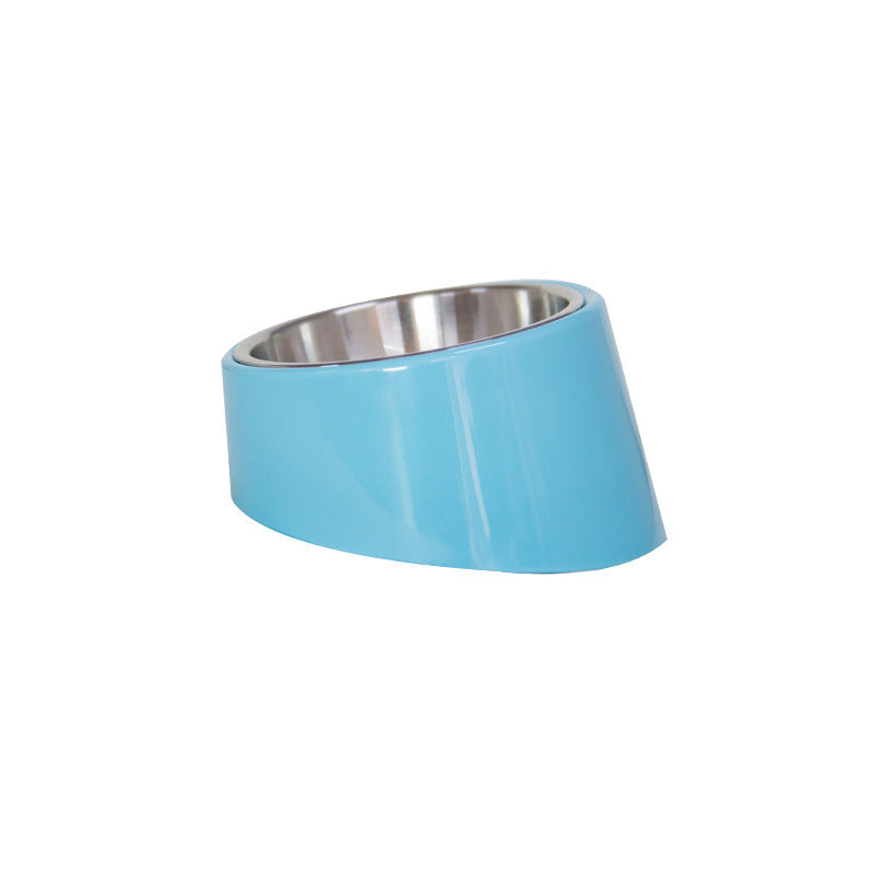 Inclined Bowl For Short-Mouth Dogs, Stainless Steel Oblique Bowl For Dog Food
