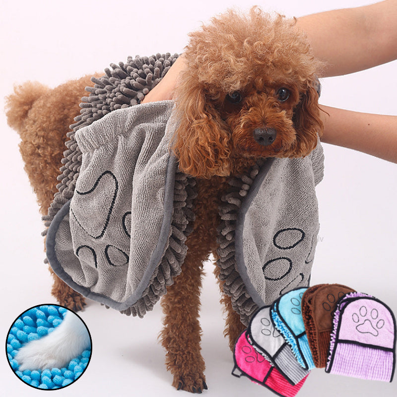 Super Absorbent Dog Bathrobe, Microfiber Bath Towels, Quick-Drying