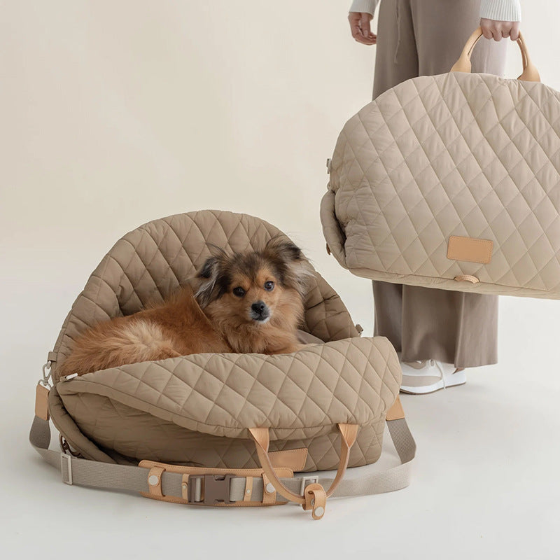 Fashionable Plush Dog Handbag